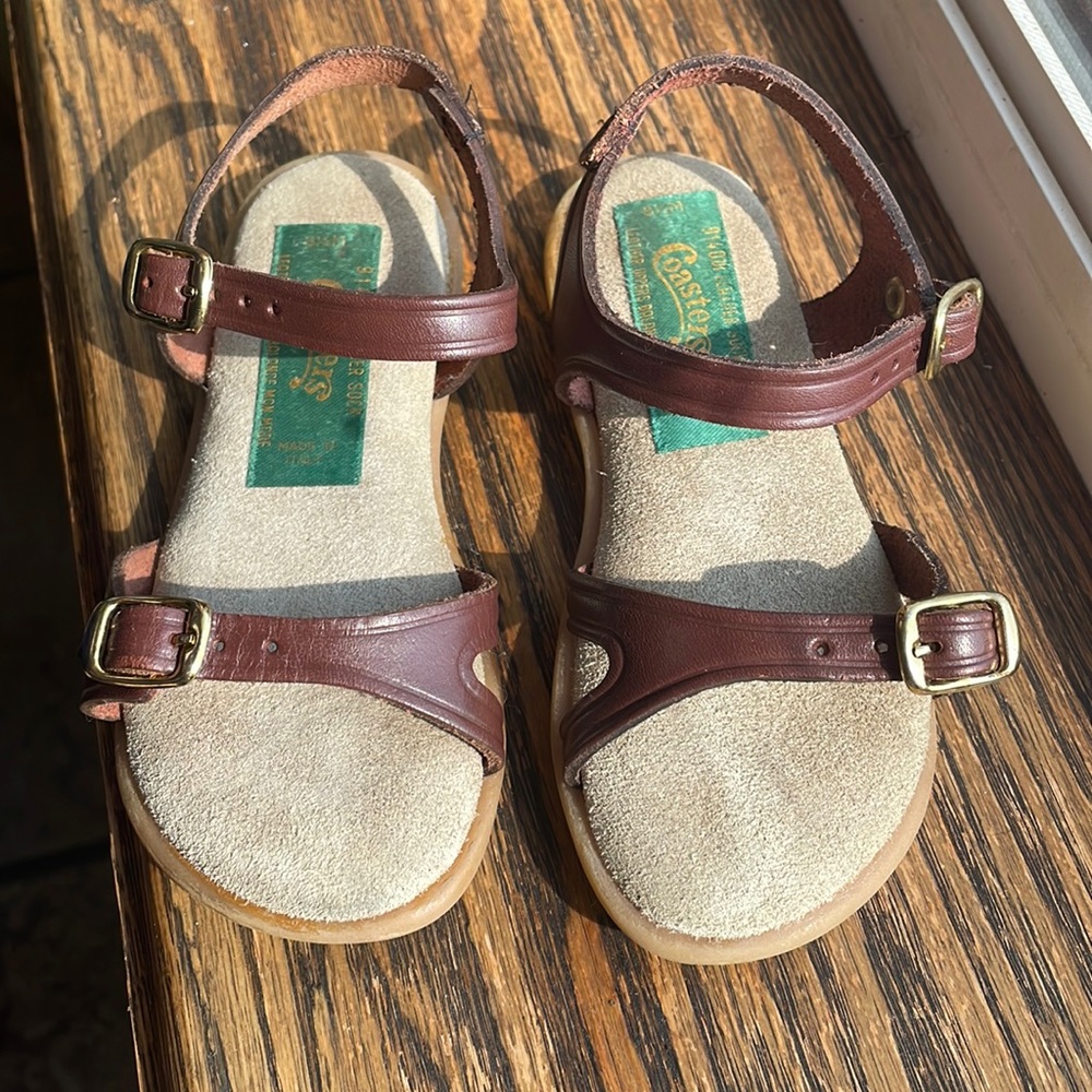 Vintage Leather Coasters Sandals Made in Italy